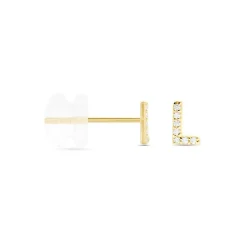 Boucle D'oreille Puce Unitaire Jodoca Or Jaune Oxyde De Zirconium