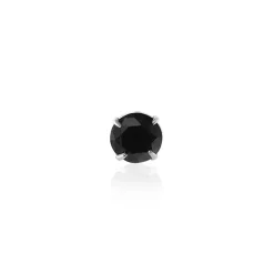 Boucle D'oreille Puce Unitaire Niels Argent Blanc Oxyde De Zirconium