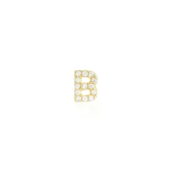 Boucle D'oreille Puce Unitaire Jodoca Or Jaune Oxyde De Zirconium