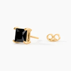 Boucle D'oreille Puce Unitaire Sofiane Plaqué Or Jaune Oxyde Zirconium