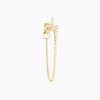 Boucle D'oreille Unitaire Fionola Or Jaune Oxyde De Zirconium