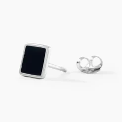 Boucle D'oreille Unitaire Argent Blanc Midas