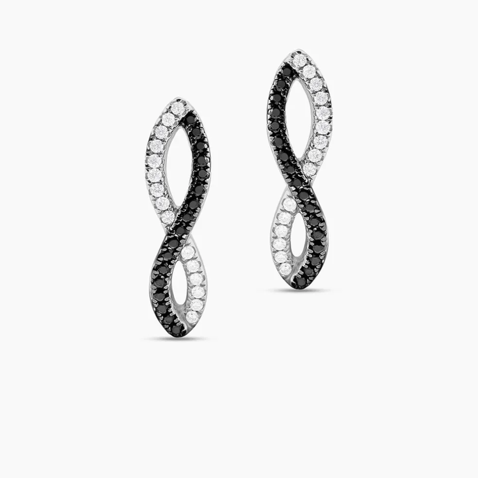 Boucles D'oreilles Argent Blanc Prudentia Oxyde De Zirconium