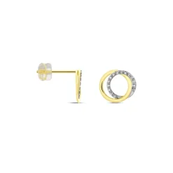 Boucles D'oreilles Or Jaune Tresha Diamants