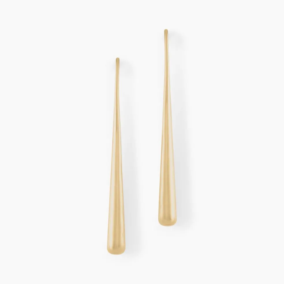 Boucles D'oreilles Pendantes Graham Plaqué Or Jaune