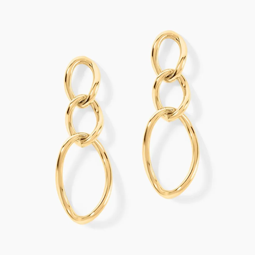 Boucles D'Oreilles Pendantes Edmondo Or Jaune