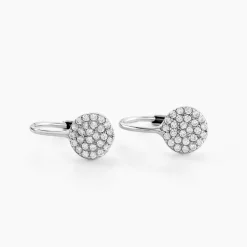 Boucles D'oreilles Pendantes Fantine Argent Blanc Oxyde De Zirconium