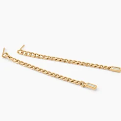 Boucles D'oreilles Pendantes Chain Or Jaune Topaze