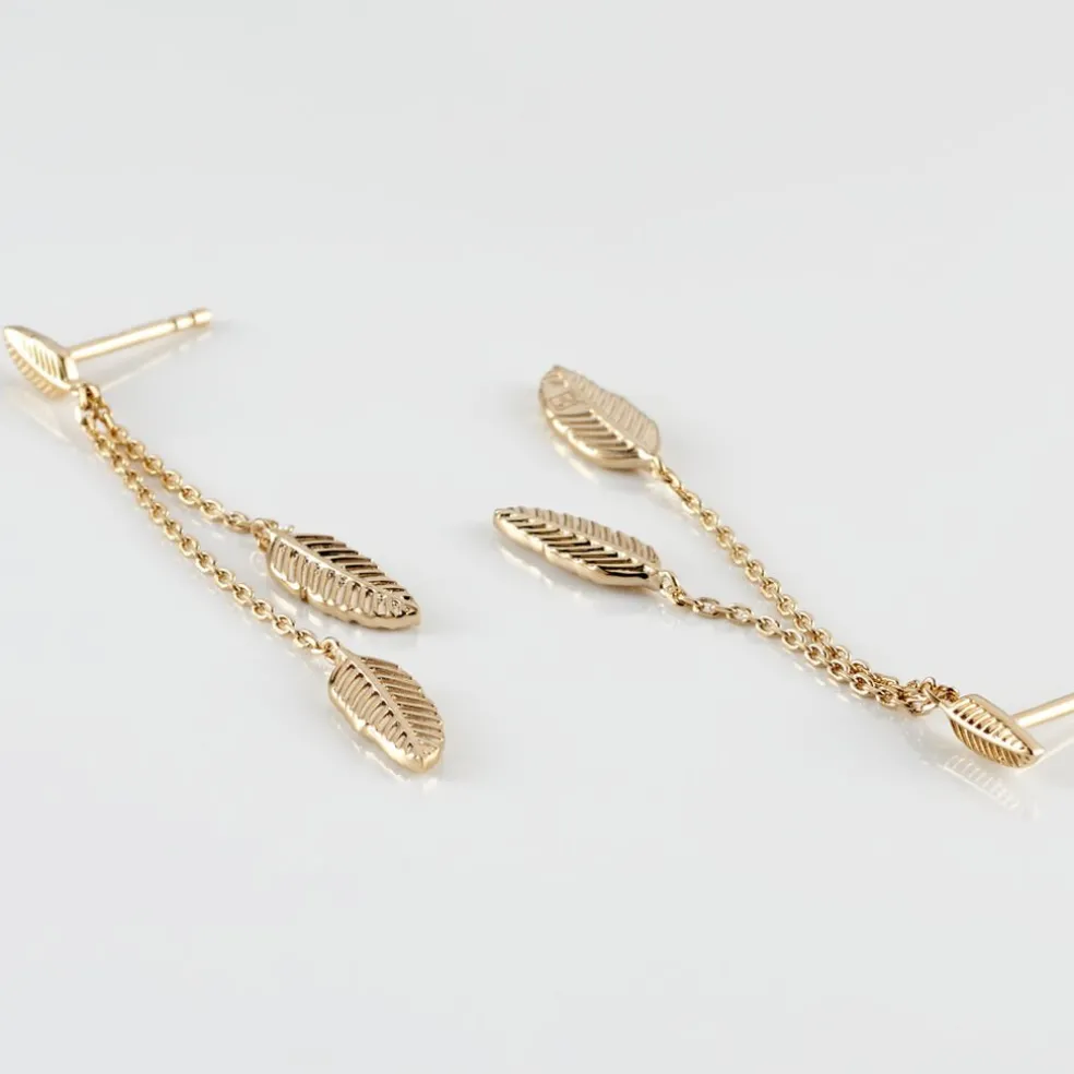 Boucles D'oreilles Pendantes Plaqué Or Jaune Libby