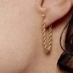 Boucles D'oreilles Pendantes Jerry Or Jaune