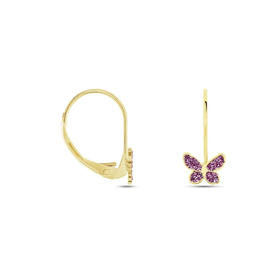 Boucles D'oreilles Pendantes Or Jaune Alyssia