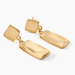Boucles D'oreilles Pendantes Organica Or Jaune