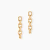 Boucles D'oreilles Pendantes Lilla Plaqué Or Jaune