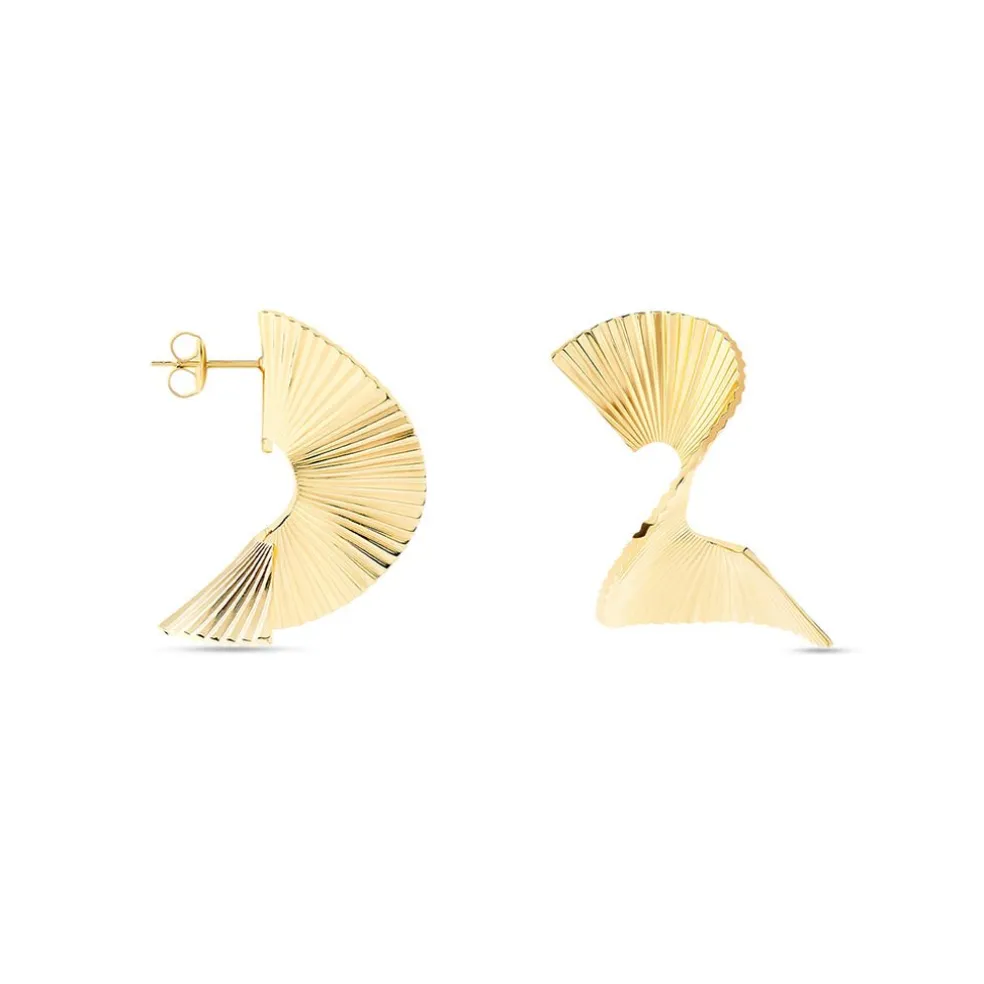 Boucles D'oreilles Pendantes Scarlett Acier Jaune