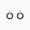 Boucles D'oreilles Pendantes Bertillianne Argent  Céramique Et Oxyde