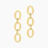 Boucles D'oreilles Pendantes Sprita Acier Doré