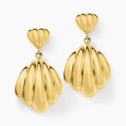 Boucles D'oreilles Pendantes Dila Acier Jaune
