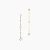 Boucles D'Oreilles Pendantes Madhav Or Jaune Diamant Synthétique