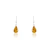 Boucles D'oreilles Pendantes Argent Blanc Mareme Ambre