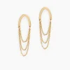 Boucles D'oreilles Pendantes Brin D'or Or Jaune