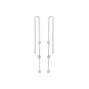 Boucles D'oreilles Pendantes Themis Argent Blanc Oxyde De Zirconium