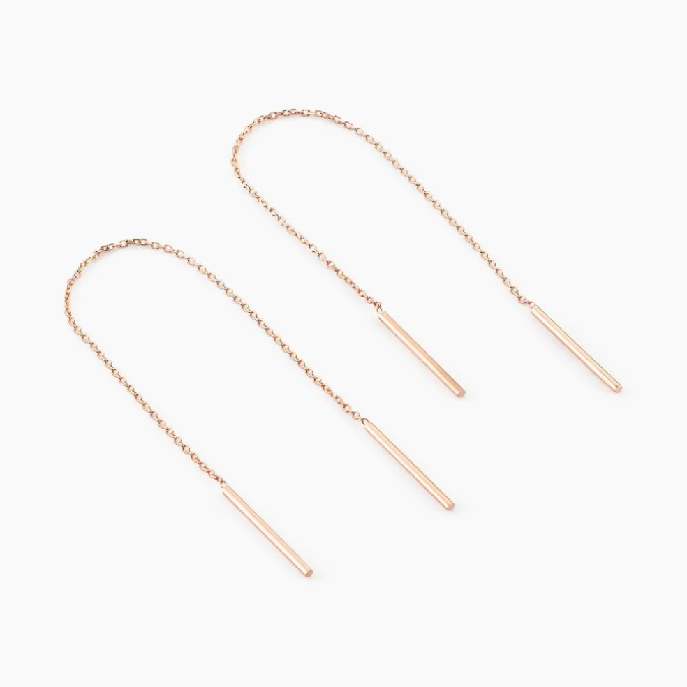 Boucles D'oreilles Pendantes Pink Or Rose