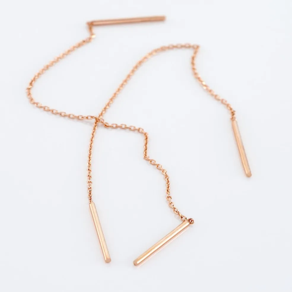 Boucles D'oreilles Pendantes Pink Or Rose