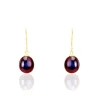 Boucles D'oreilles Pendantes Severiane Or Jaune Perle De Culture