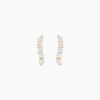 Boucles D'oreilles Pendantes Dahina Or Jaune Oxyde De Zirconium