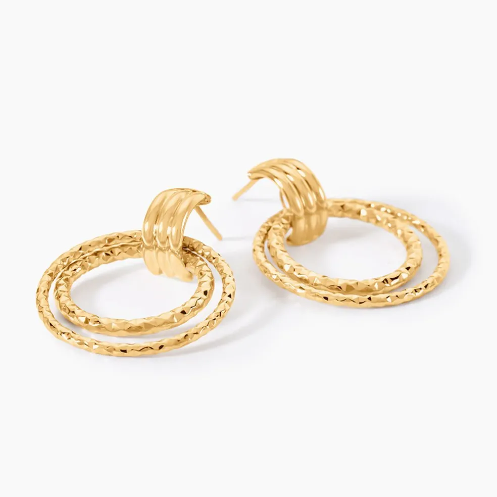 Boucles D'Oreilles Pendantes Boudicca Or Jaune