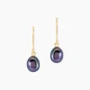 Boucles D'oreilles Pendantes Severiane Or Jaune Perle De Culture