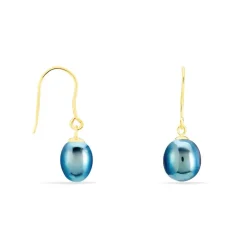 Boucles D'oreilles Pendantes Severiane Or Jaune Perle De Culture