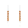Boucles D'oreilles Pendantes Satu Argent Blanc Ambre