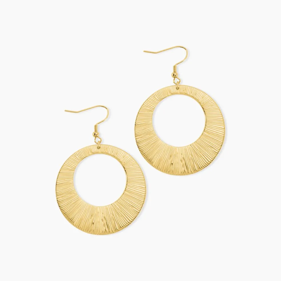 Boucles D'oreilles Pendantes Acier Doré Rohan