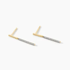 Boucles D'oreilles Pendantes Alayna Or Jaune Diamant