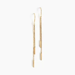 Boucles D'oreilles Pendantes Rain Or Jaune