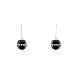 Boucles D'oreilles Pendantes Nina Cera Argent Strass Et Céramique