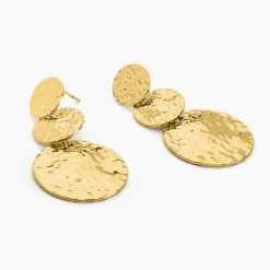 Boucles D'oreilles Pendantes Josephine Acier Doré