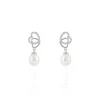 Boucles D'oreilles Pendantes Rosella Argent  Perle De Culture Et Oxyde