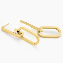 Boucles D'oreilles Pendantes Urban Line Acier Doré
