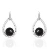 Boucles D'oreilles Pendantes Nerea Argent Blanc Céramique Et Oxyde