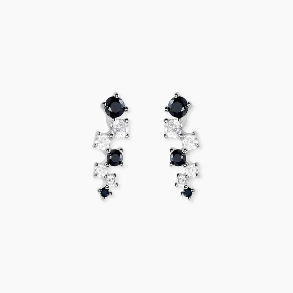 Boucles D'oreilles Pendantes Gaya Argent Blanc Oxyde De Zirconium