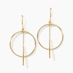 Boucles D'oreilles Pendantes Tila Or Jaune