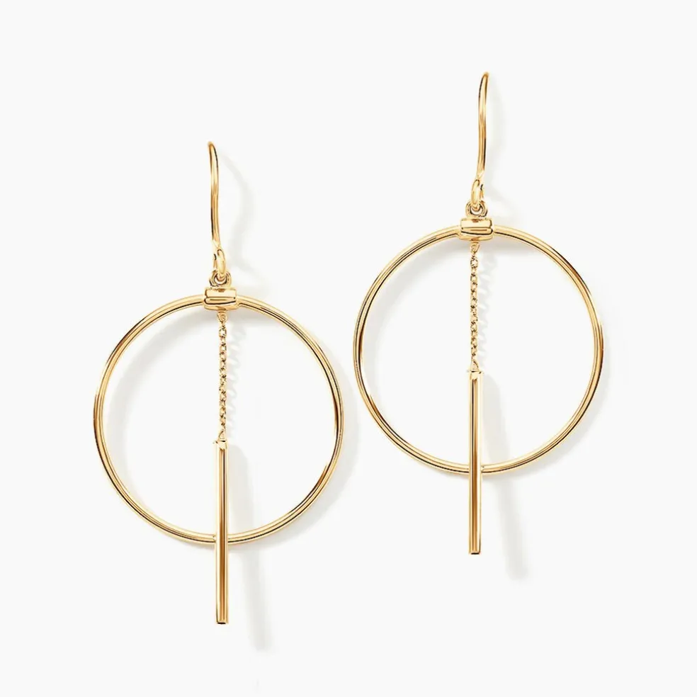 Boucles D'oreilles Pendantes Tila Or Jaune