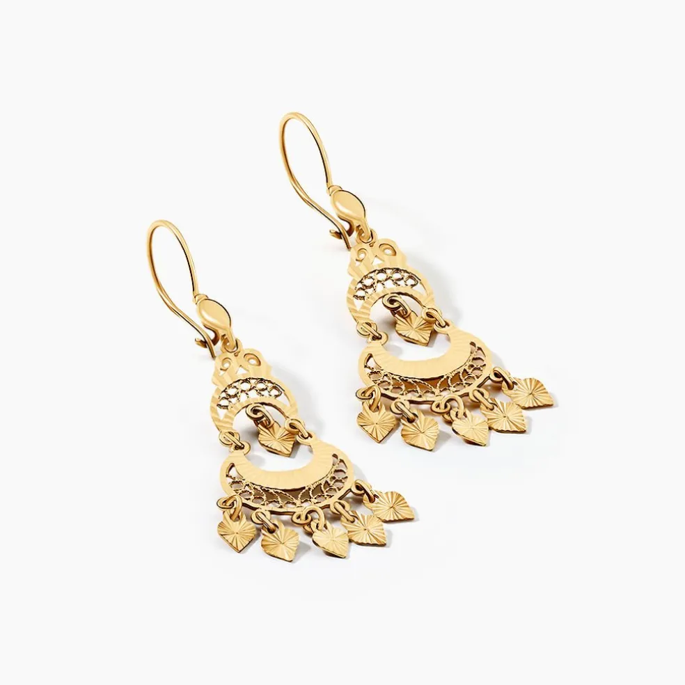 Boucles D'oreilles Pendantes Cherki Or Jaune