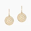 Boucles D'oreilles Pendantes Celso Plaqué Or Jaune