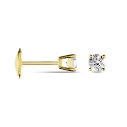 Boucles D'oreilles Puces Aphrodite Or Jaune Diamant