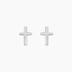 Boucles D'oreilles Puces Ashana Argent Blanc