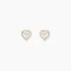 Boucles D'oreilles Puces Aymane Or Jaune Oxyde De Zirconium