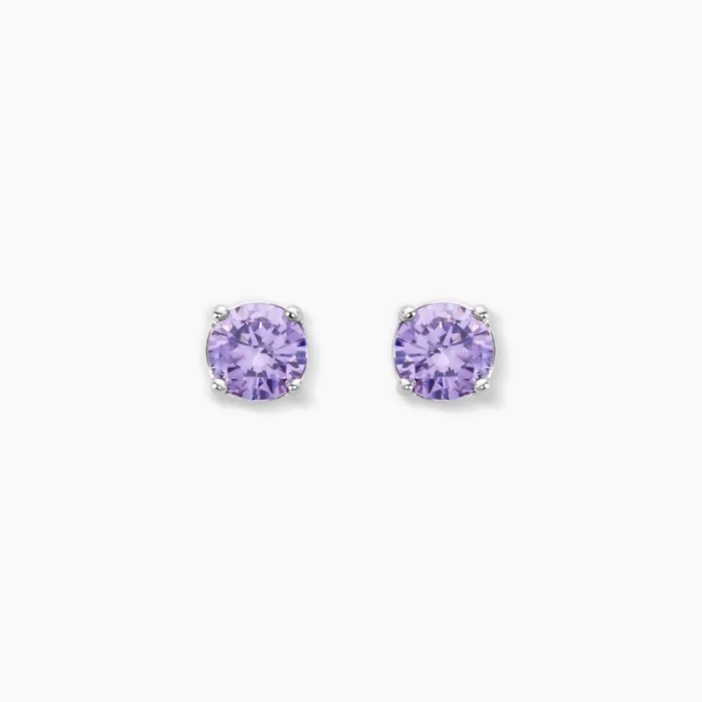 Boucles D'oreilles Puces Argent Blanc Rio Santa Teresa Oxyde